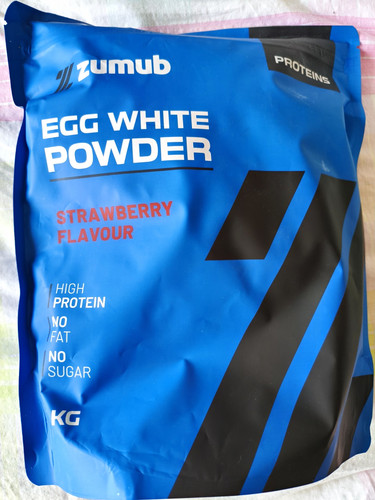 Zumub egg white powder protein - white,