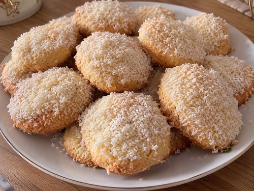 Kokos mandel plätzchen - kokos-mandel-plätzchen, mit